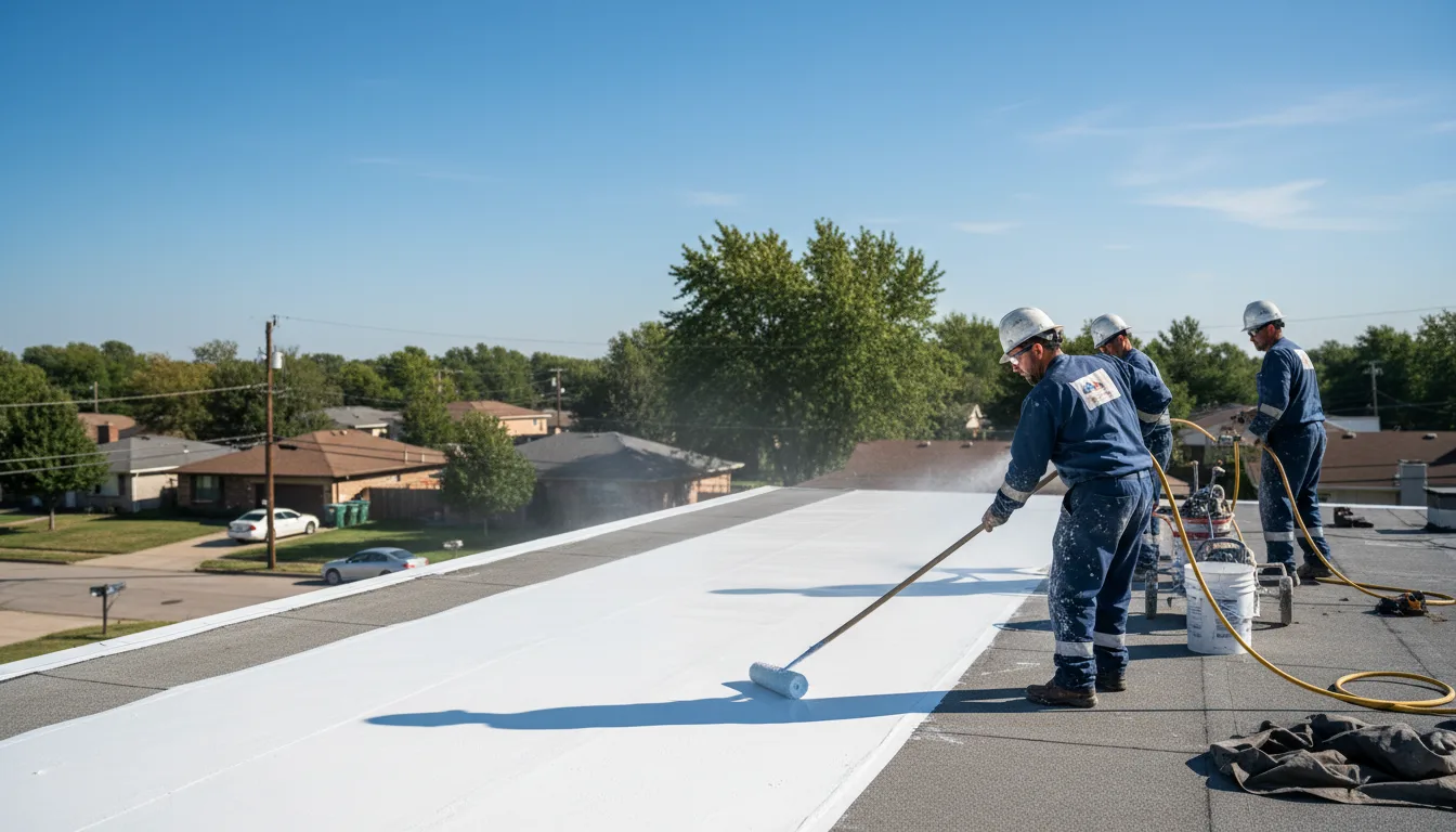 Commercial roof coating in Bristow, OK near me